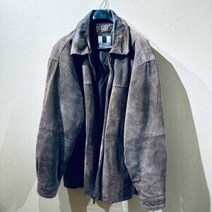 Rugged Vintage Pelle Cuir Leather Brown Suede Jacket XXL Men's